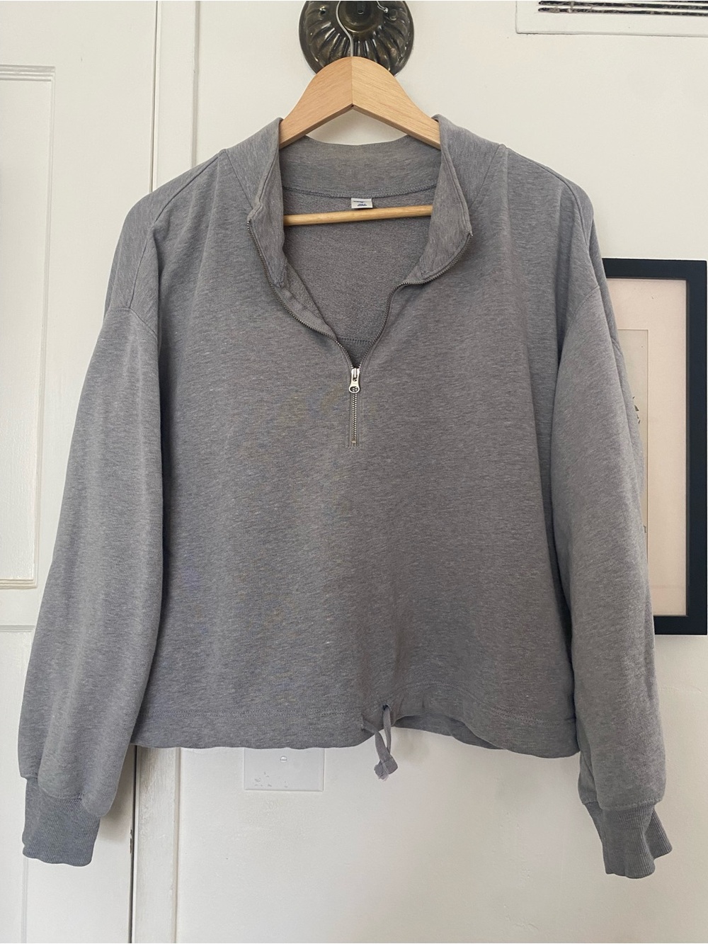 Old Navy Gray Quarter-Zip Pullover